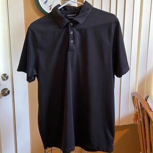 Mens Polo Shirt Black AXIST Slim Fit XL